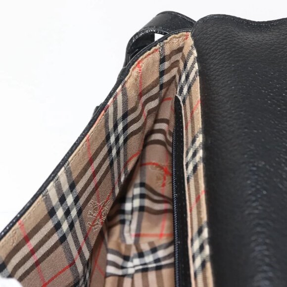 Burberrys Shoulder Bag Leather Brown Gold Auth - Picture 13 of 16